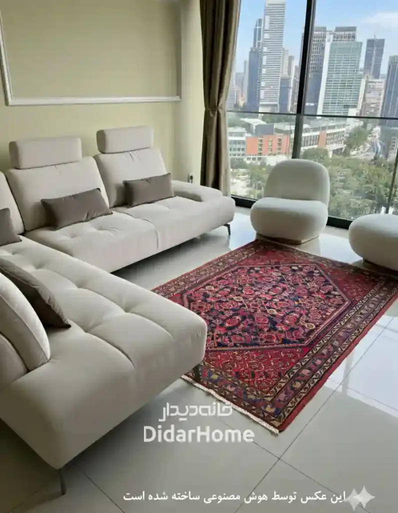 فرش دستباف آنتیک همدان طرح افشان ۲/۸۵ متری