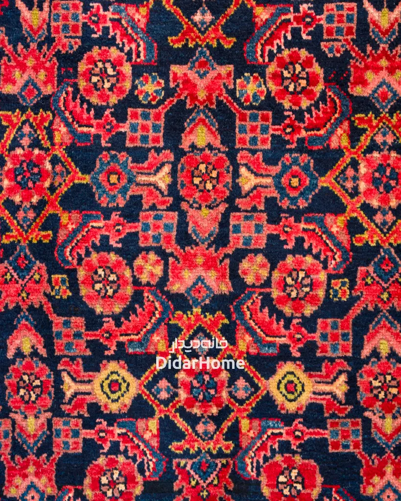 فرش دستباف آنتیک همدان طرح افشان ۲/۸۵ متری