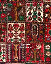 فرش دستباف آنتیک بختیاری طرح خشتی ۷/۸۳ متری