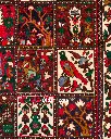 فرش دستباف آنتیک بختیاری طرح خشتی ۷/۸۳ متری