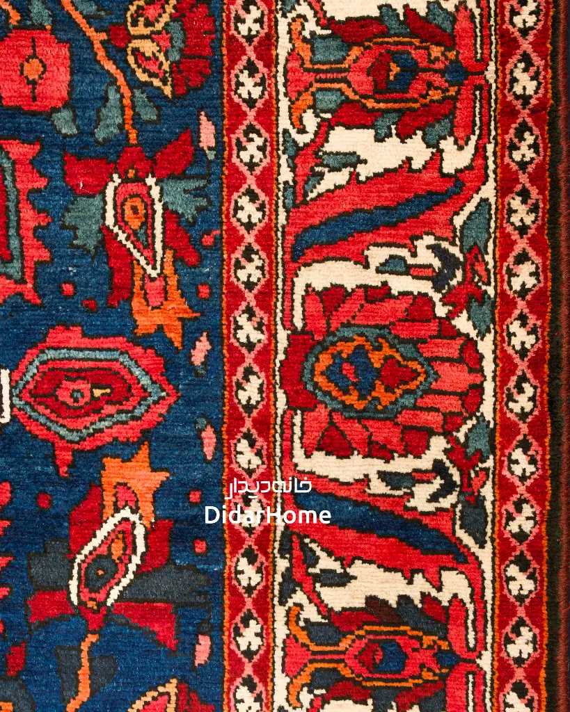 فرش دستباف آنتیک بختیاری طرح ترنجی ۸/۰۷ متری