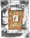 فرش دستباف هریس طرح افشان ۶/۵۵ متری