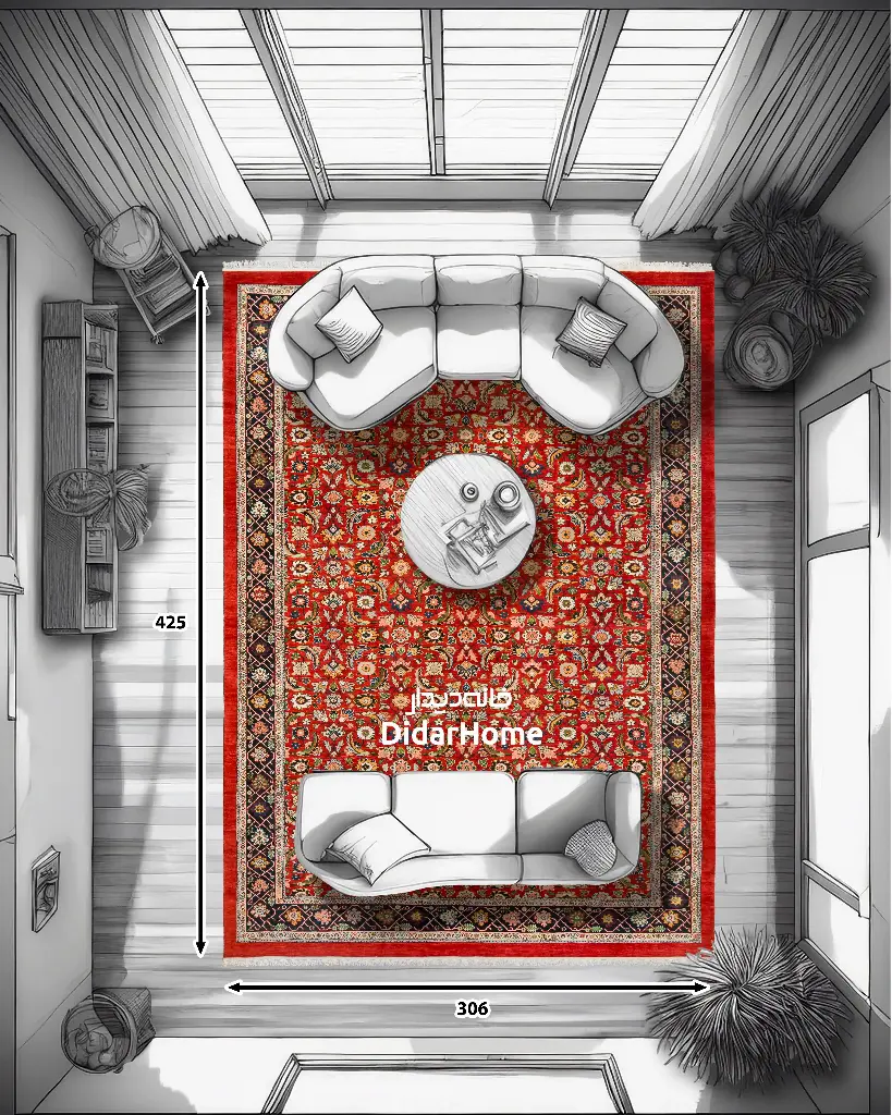 فرش دستباف تبریز طرح ماهی ۱۳/۰۱ متری