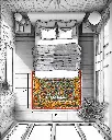 فرش دستباف شکوفه طرح افشان ۲/۹۷ متری