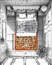 فرش دستباف شکوفه طرح افشان ۳ متری