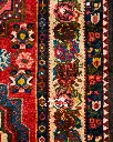 فرش دستباف آنتیک بختیاری طرح قابی ۶/۸۶ متری