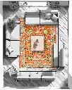 فرش دستباف هریس طرح افشان ۶/۵۴ متری