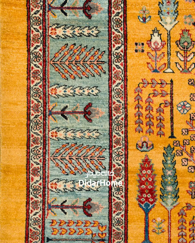 فرش دستباف قشقایی طرح درخت زندگی ۹/۱۴ متری