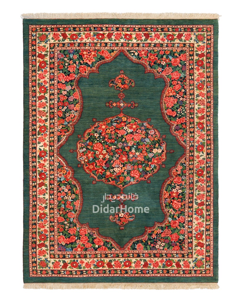 فرش دستباف بیجار طرح هزارگل ۶/۴۳ متری