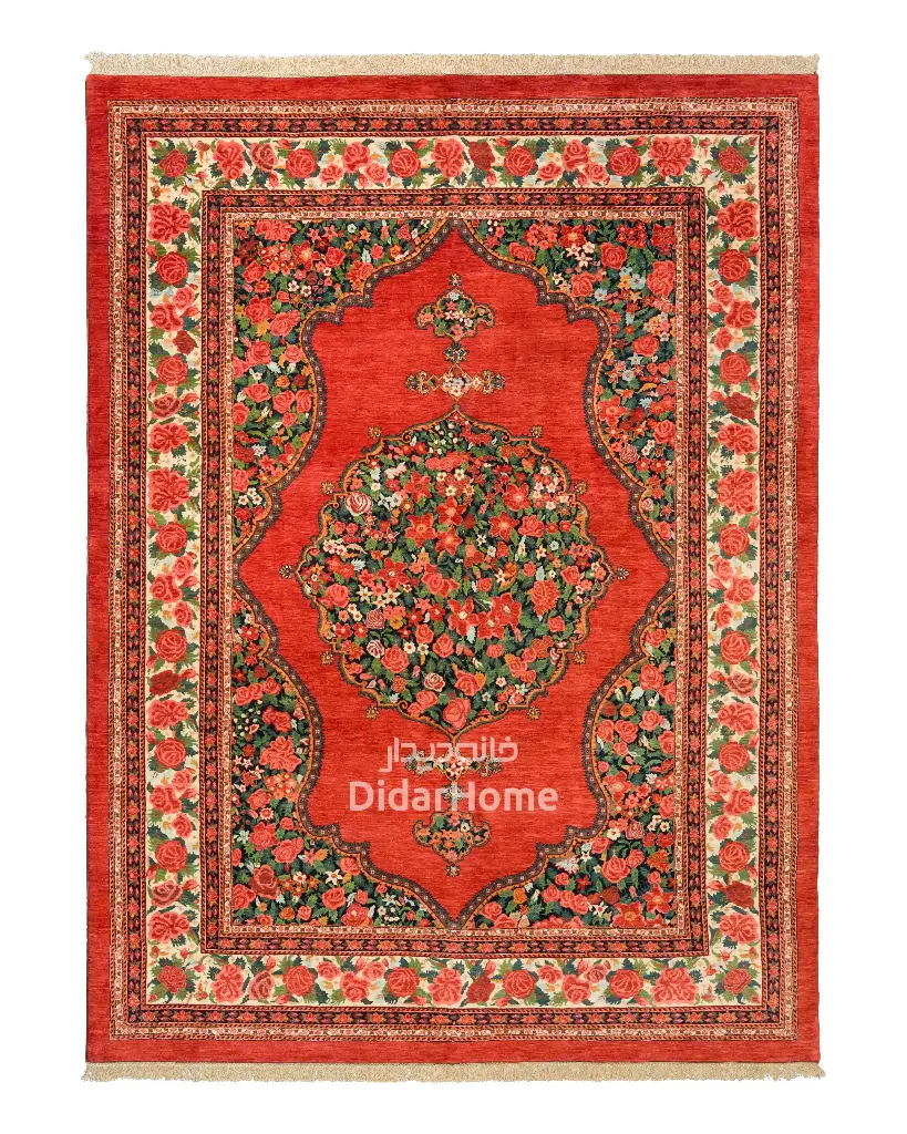 فرش دستباف بیجار طرح ترنجی ۹/۲۵ متری