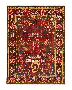 فرش دستباف آنتیک بختیاری طرح گلدانی ۲/۹۸ متری