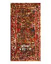 فرش دستباف آنتیک بختیاری طرح خشتی ۵/۰۵ متری