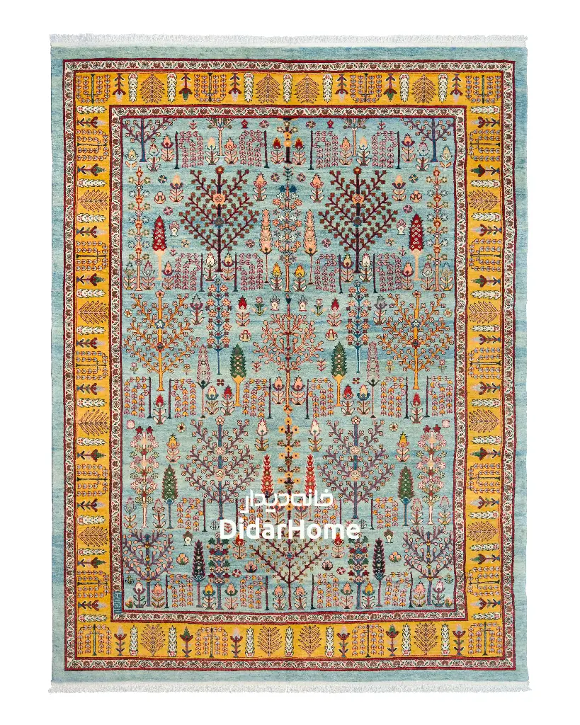 فرش دستباف قشقایی طرح درخت زندگی ۶/۳۳ متری
