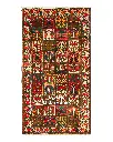 فرش دستباف آنتیک بختیاری طرح خشتی ۵/۲۷ متری