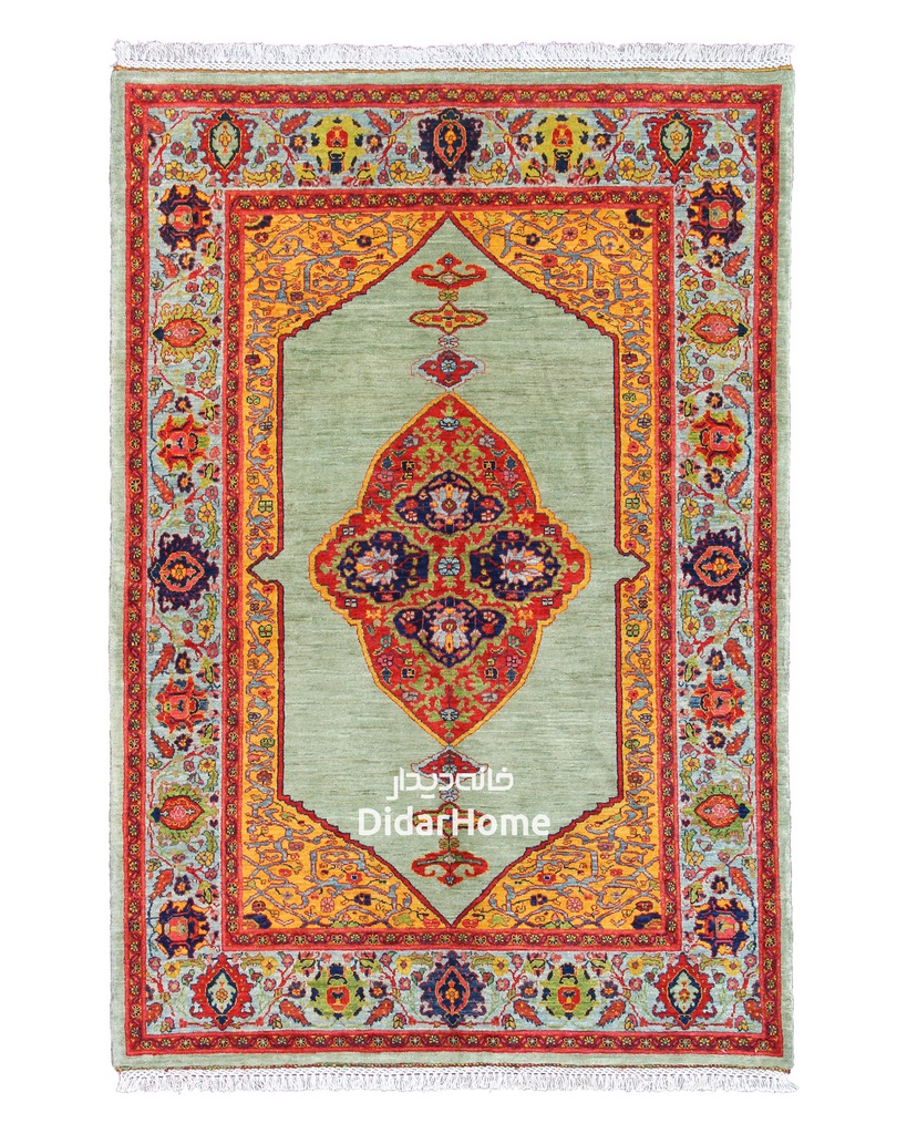 فرش دستباف گروس طرح ترنجی سه متری