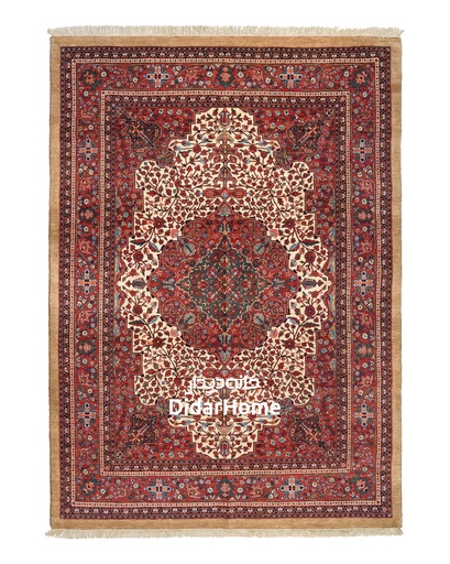 [61077250] فرش دستباف بیجار طرح ترنجی نه متری